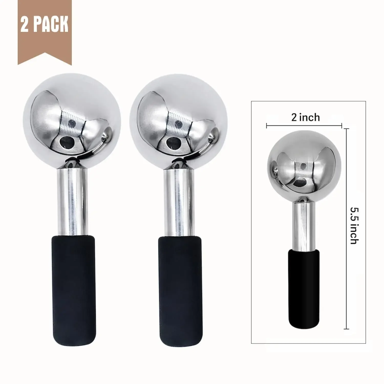 Ice Globes Face Metal Skin Care Ice Globes for Face Stainless Steel for Eyes Facial Roller Massager Tool Great Gift for Women