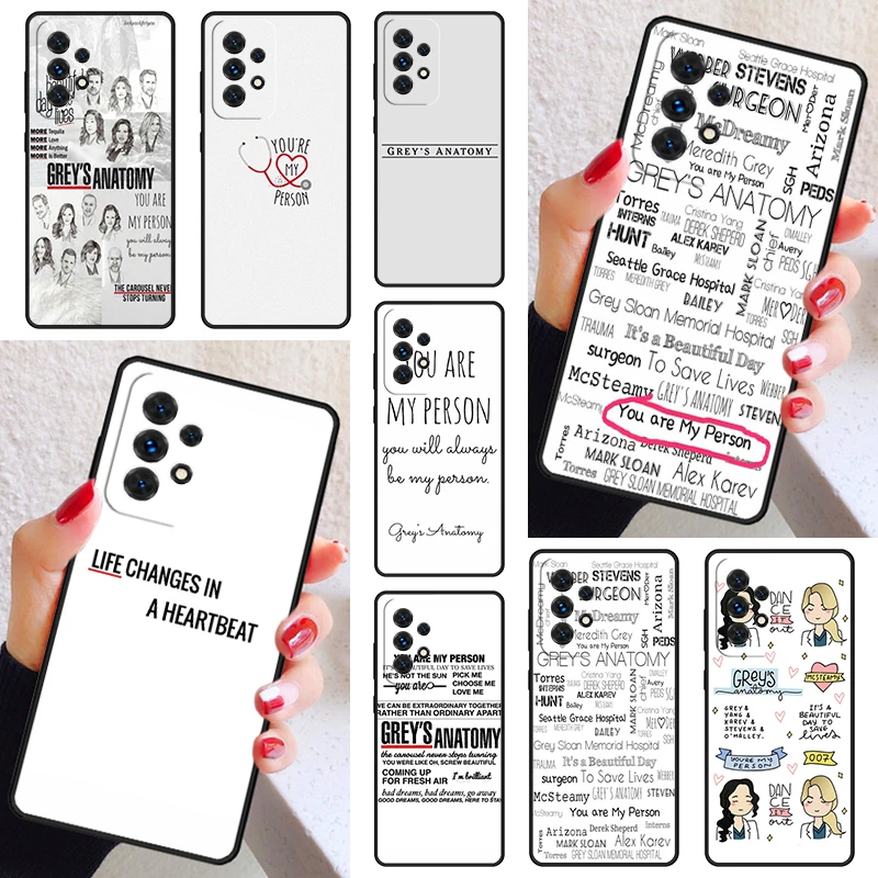 Greys Anatomy You're My Person Case Cover For Samsung Galaxy A52 A72 A73 A20e A21S A50 A70 A11 A12 A42 A31 A40 A51 A71 A32 A80