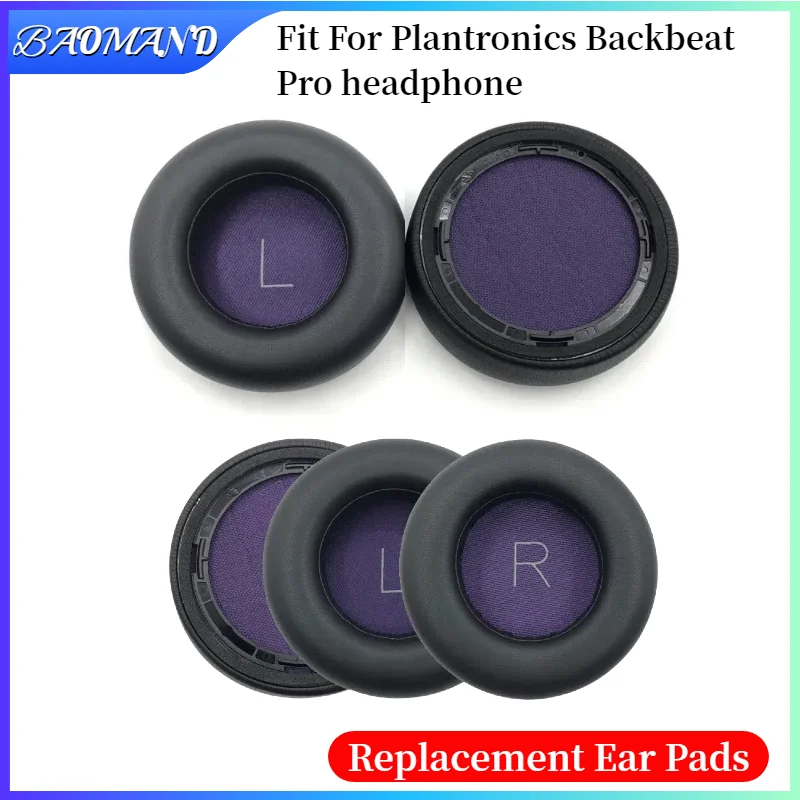 

For Plantronics Backbeat Pro Sponge Cover Breathable Leather Mesh Ear Cover Protective Cover Headset Replacement