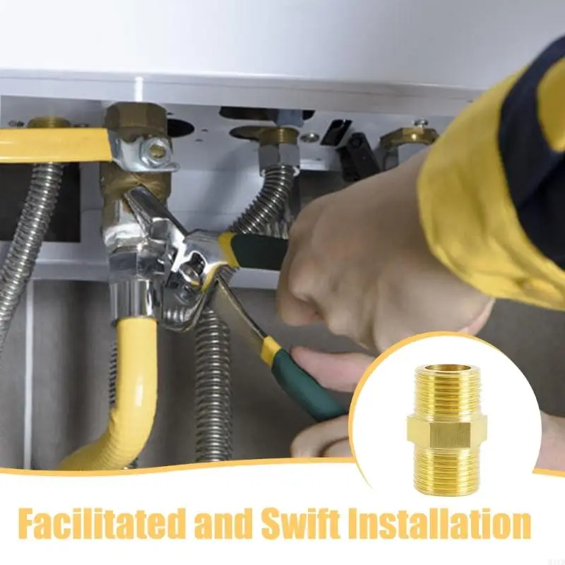 

Коррозионное устойчивое к латунному адаптеру двойной мужской резьбовой разъем Простая установка для систем водоснабжения M4YD