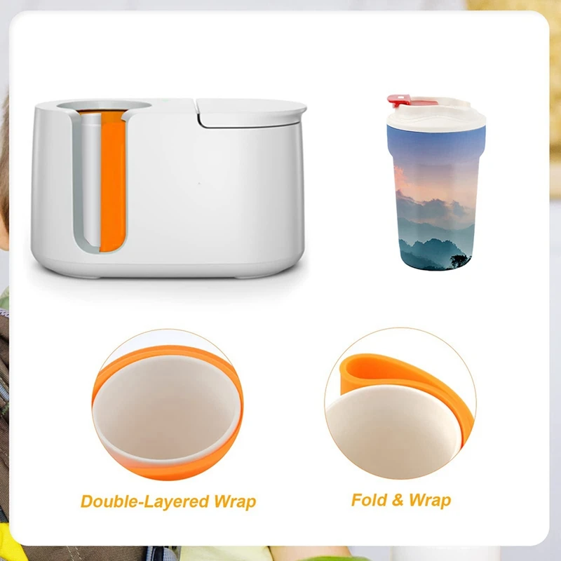 3Pcs Silicone Wrap for Mug , 3 Thicknesses Compatible Sublimation Tumbler Print Temperature Silicone for Mug-ABVK