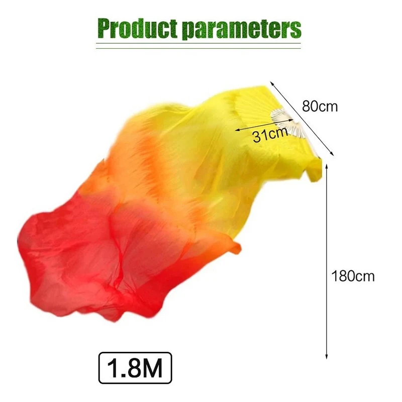 Dancing Fan Extended Floating Head Gradient Color Dance Fans Portable Belly Dance Fan Dance Performance Wedding Long Fans