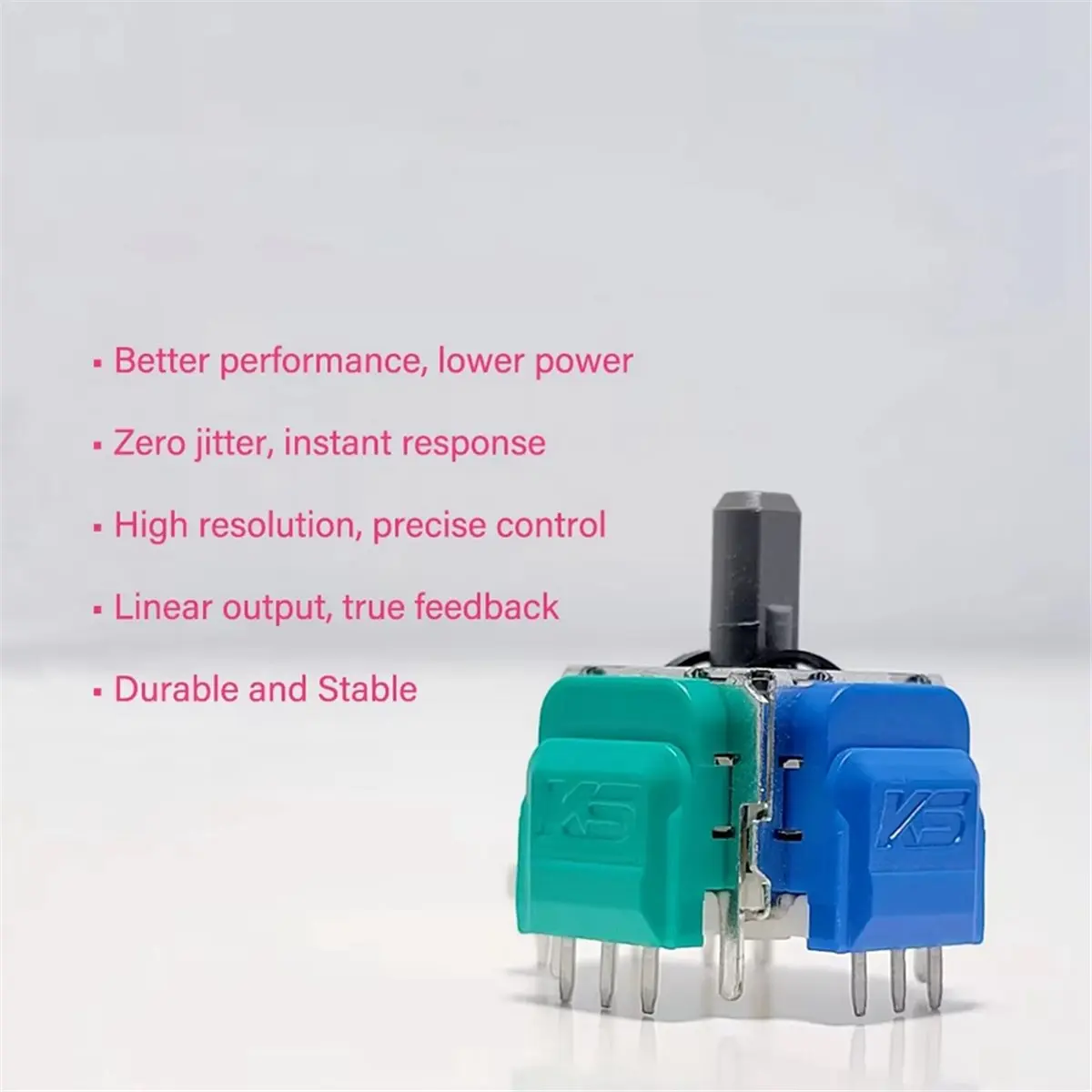 2pcs JS13PRO TMR Joystick for Analog Stick Hall Joystick No Drift Replacement Thumbstick Grip Cap