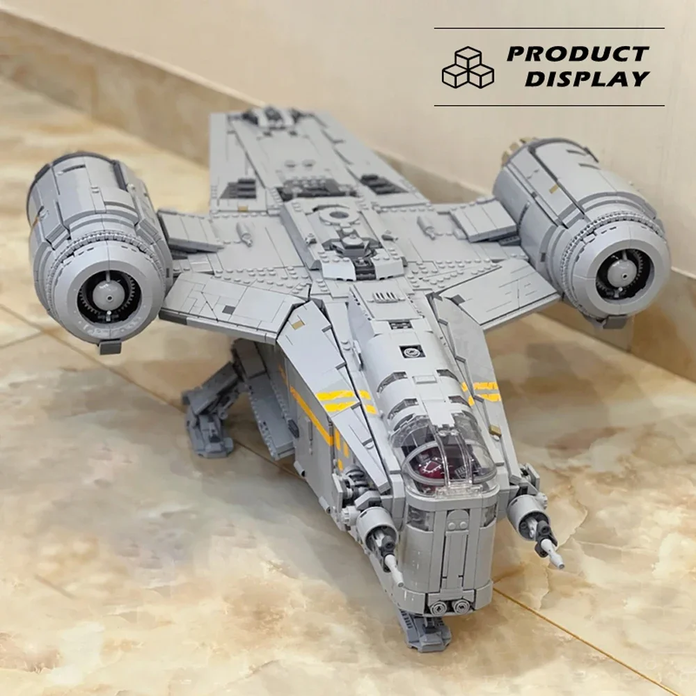 2026 New 6187pcs Spacecraft Model Star Mandalorian Razor Crest Spaceship Home Decoration Christmas Gifts