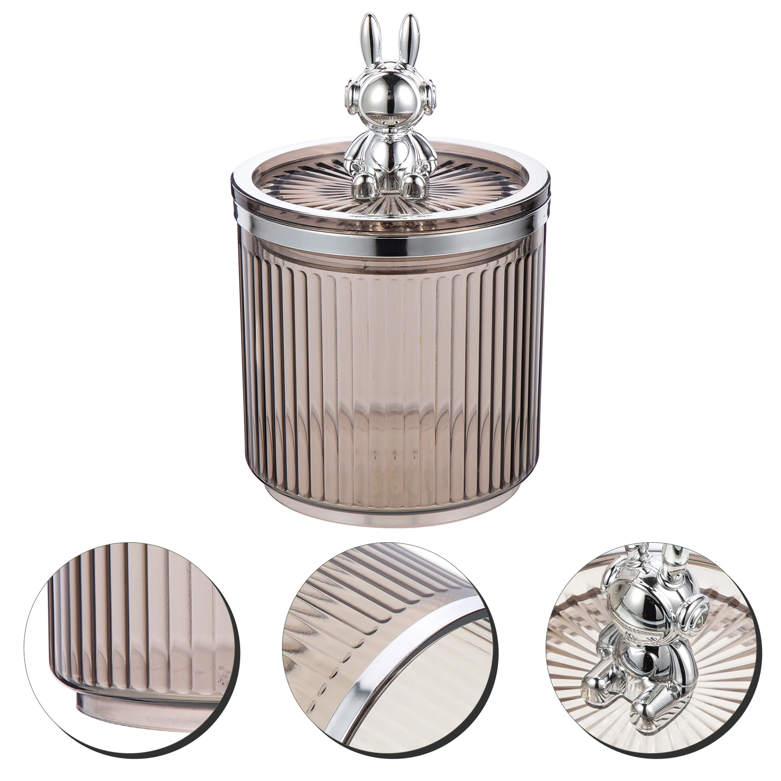 

Decorative Clear Jars Space Rabbit Storage Tank Decoration Containers Acrylic with Lids