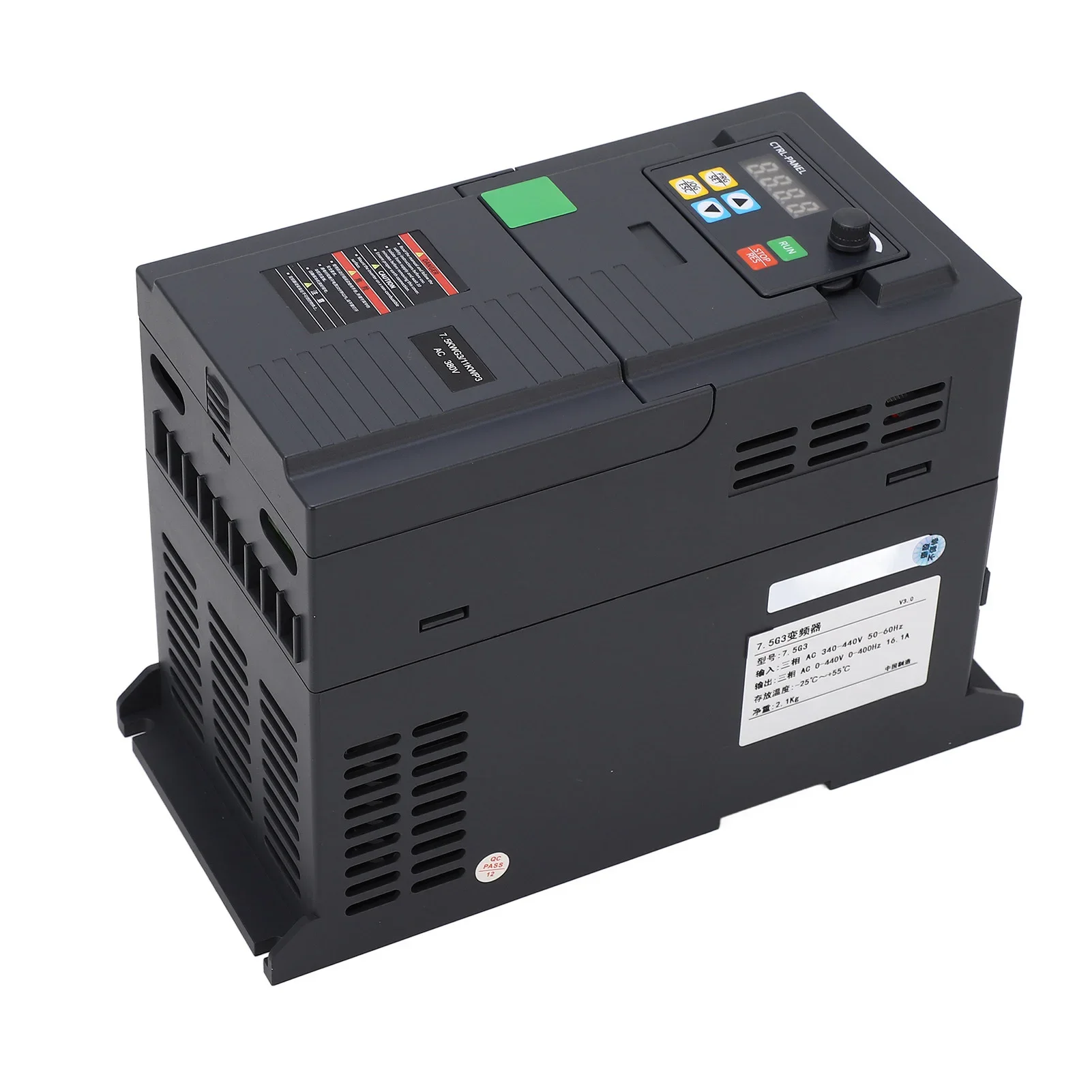 Variable Frequency Drive SMD Design Digital Display High  Resistant Protective 7.5KW VFD Intelligent for Motor Speed Control VFD
