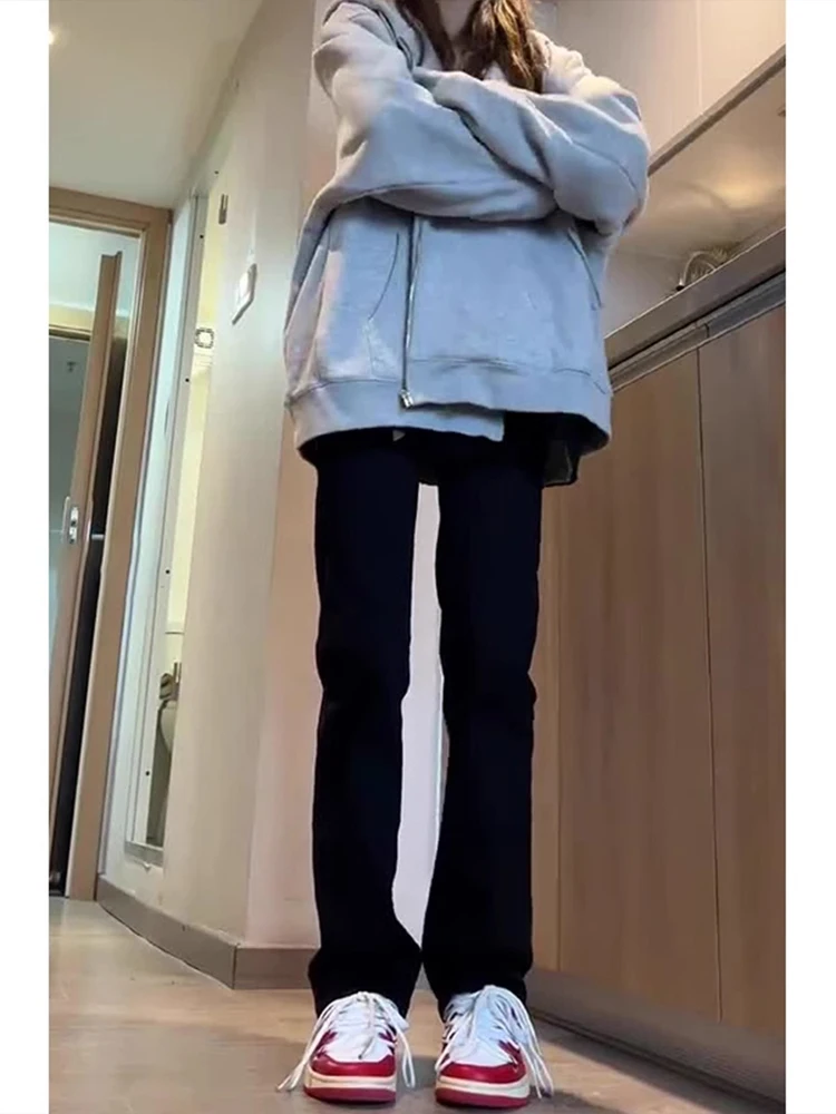 

Cleanfit Men's Slim Fit Straight Leg Jeans High Waist Fce Lined Bootcut Pants Bla Autumn Winter Faion Casual Wear