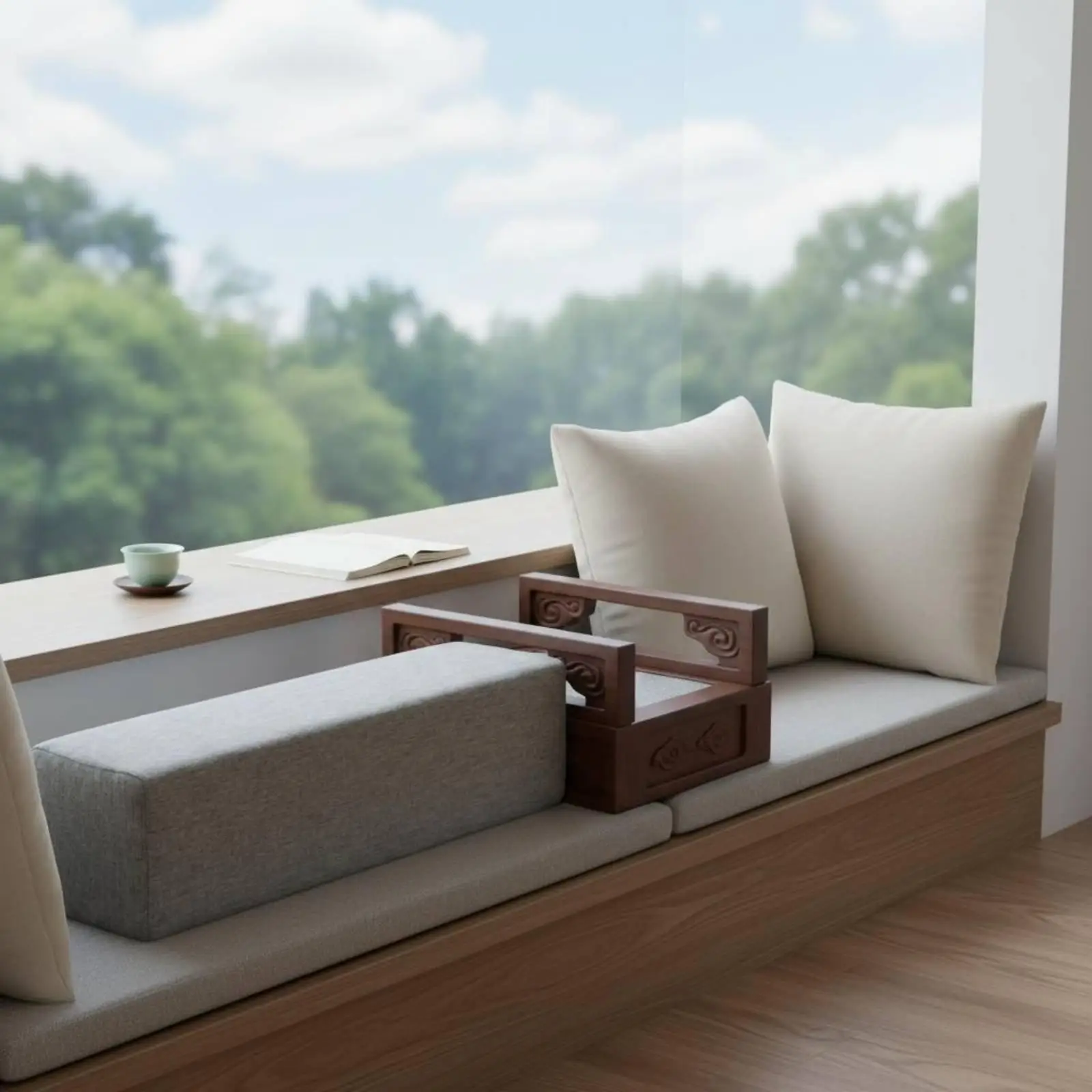 Square Sofa Pillow Modern Armrest Bolster Supportive Cushion for Living Room or Bedroom Decor