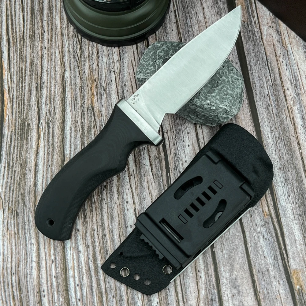 Multi-purpose EDC Fixed Blade Cutting Tool, 8Cr13Mov Sharp Blade, Non-slip G10 Handle for Camping Fishing Hiking Outdoor Tasks
