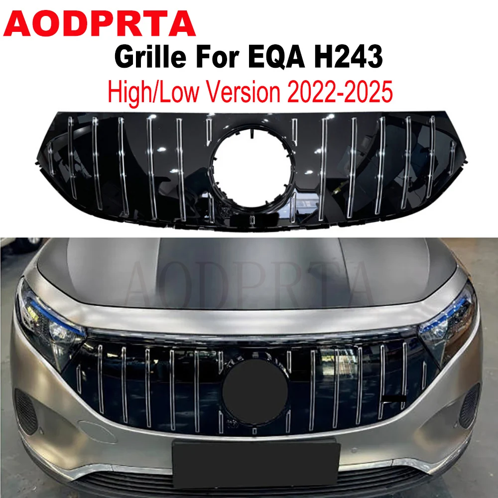 Передний бампер в стиле GTR, сетчатая решетка капота для Mercedes Benz EQA Class H243 2022-2025 EQA260 EQA300