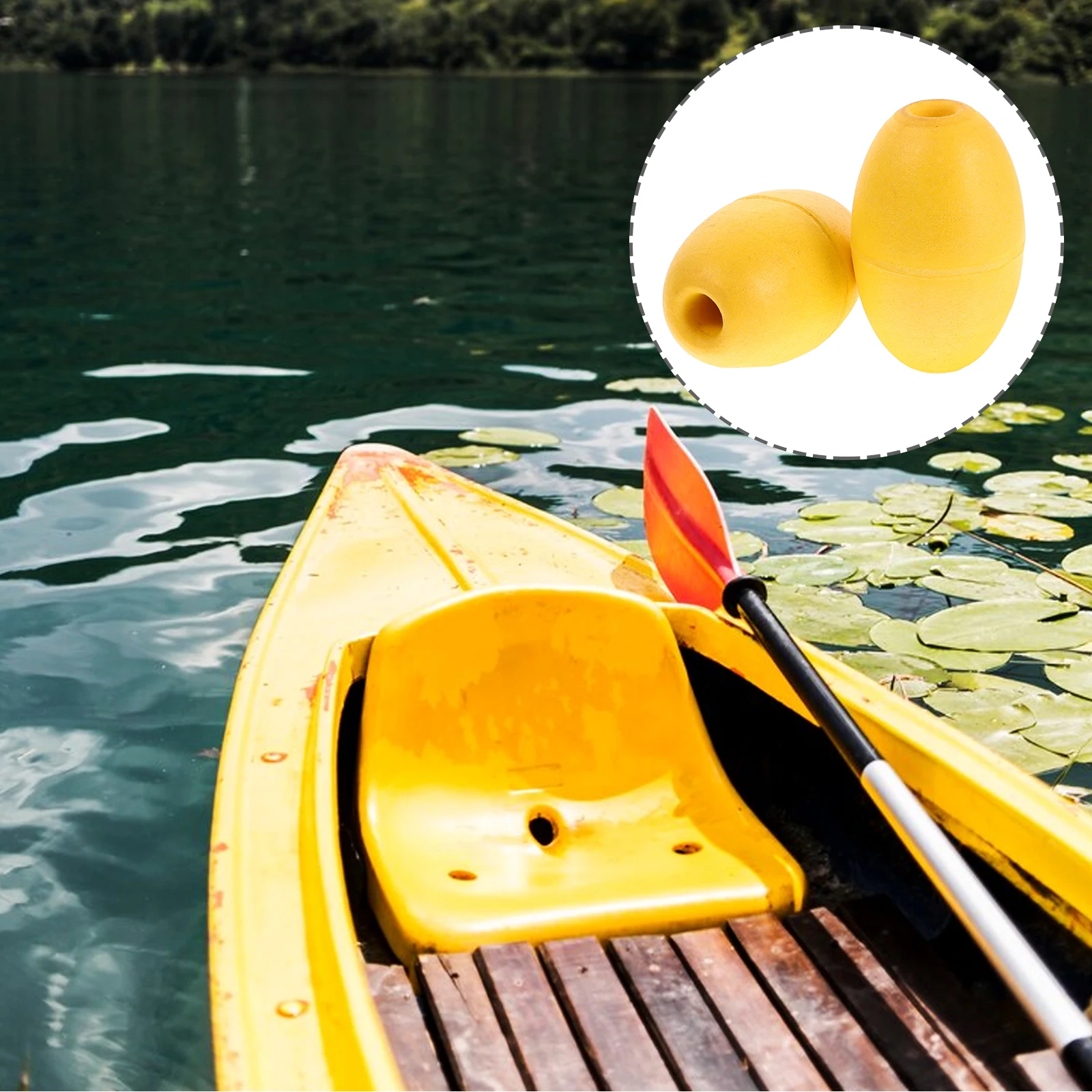 

2pcs Rope Floats Oval Water Float Boat Buoy Drift Brake Stable Floating Pool Yacht Accessories Marine Buoys Fishing Floats