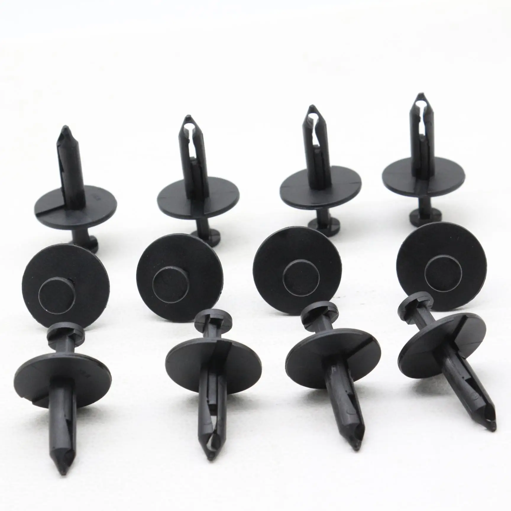 

12 Pcs Nylon Black Push Rivet Clips Retainer Fasteners For Ford Mustang Capri Bumper Fender Panel Hole Cover N804674S