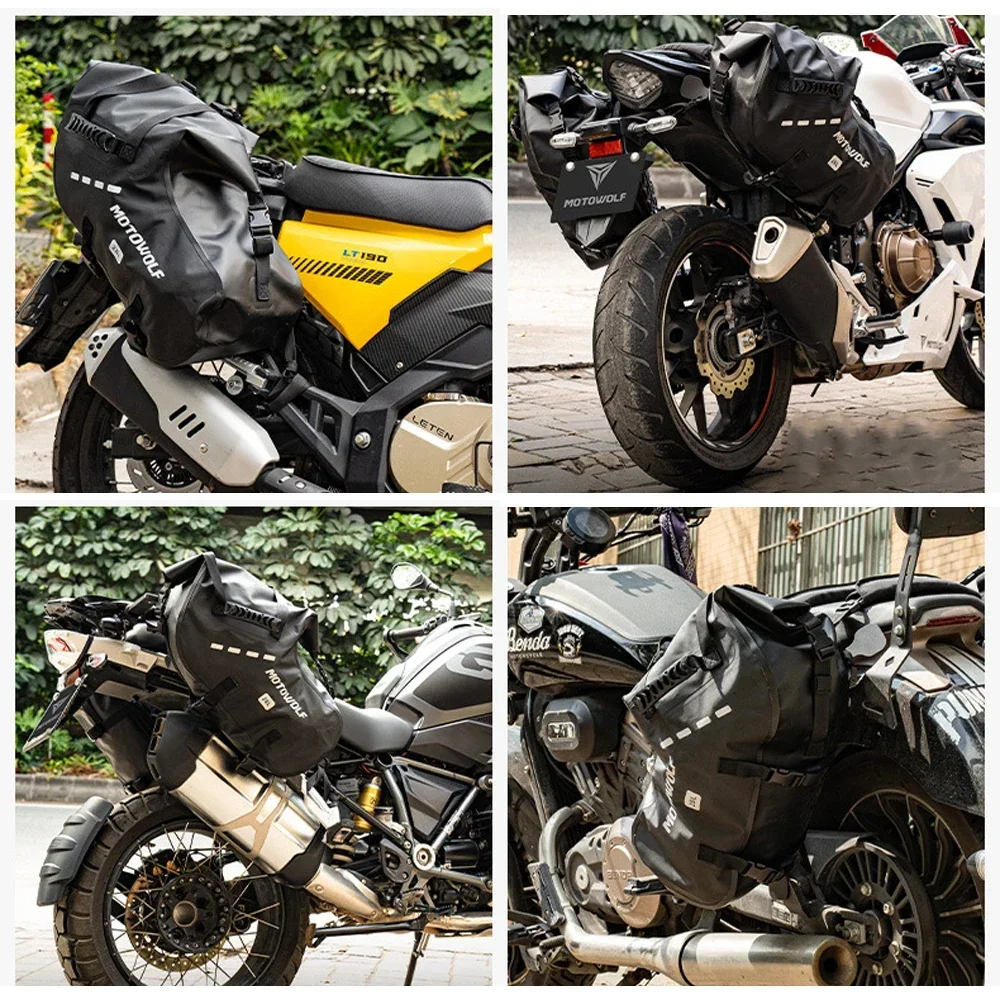 Waterproof Motorcycle Bag 18L 28L 48L Motorcycle Saddle Side Bag Large Capacity Universal Fit Motorcycle Pannier Bag image 6