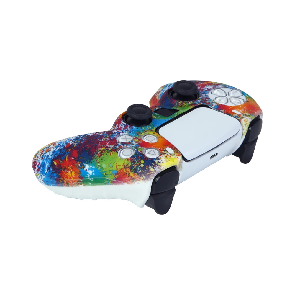 تحكم هلام السيليكون الإسكان المائية قذيفة التمويه الإسكان غطاء Thumbstick غطاء لسوني بلاي ستيشن 5 PS5