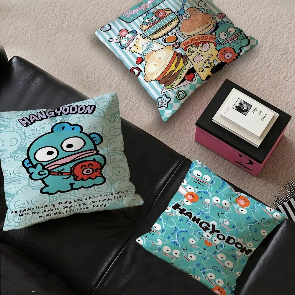 H-HangyodonS Cartoon Office Cushion Pillowcase Car Cushion Cover45X45CM Lumbar Pillowcase Sofa Pillowcover