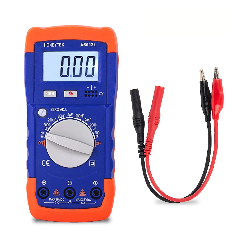 Professional Digital LCR Meter Capacitor Meters Tester Electrical Measuring Instruments A6013L 2000pF-20mF No Battery