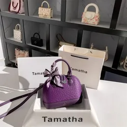 Purple Color Fashion Dots Shell Bag High Quality Women Handbag Textured Shoulder Messenger Bag Lady Purse Female Casual Bag