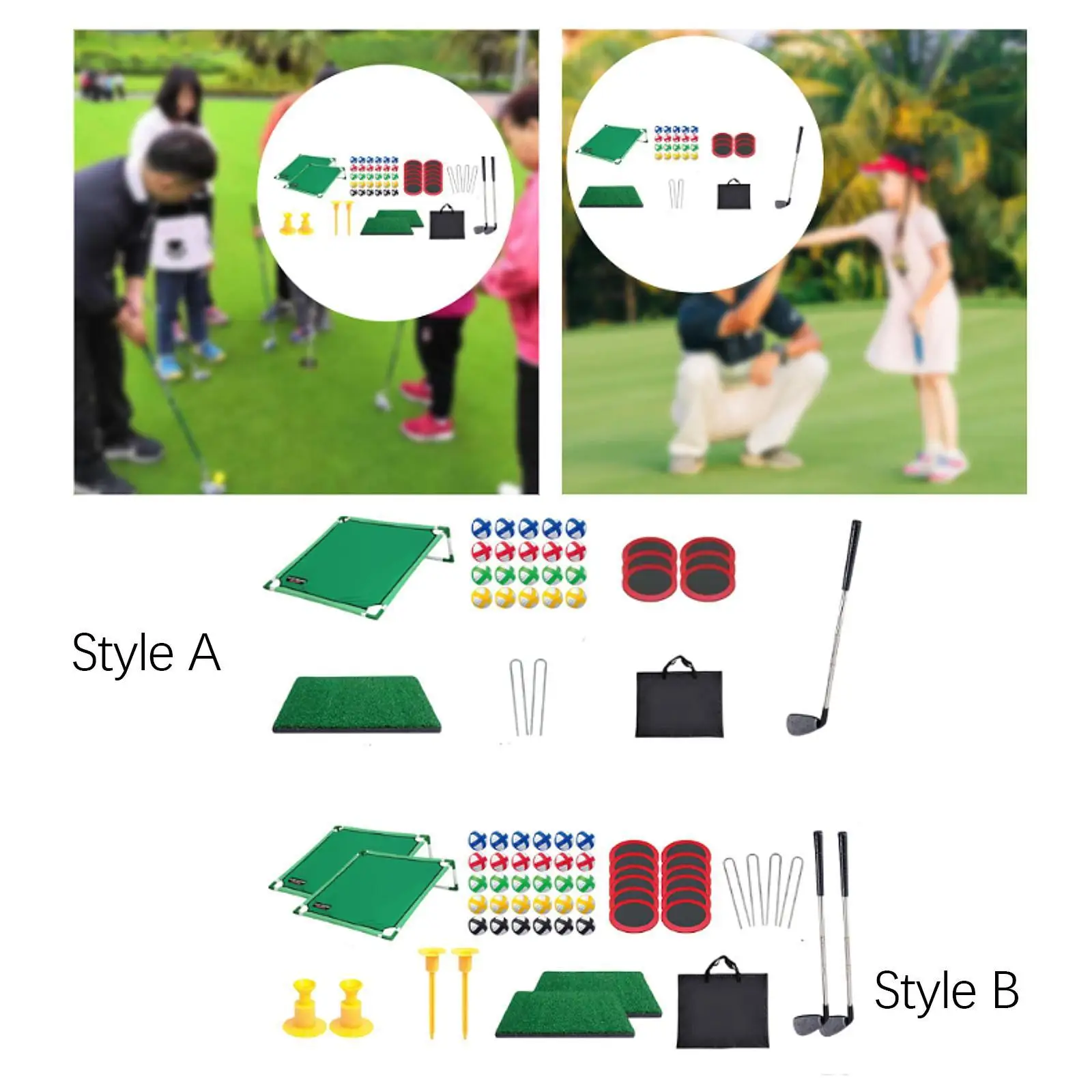 Golf Chipping Game Mat Set for Adults and Family with Chipping Mat and Ball Golf