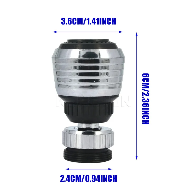 1 szt. Bateria kuchenna Adapter ze stali nierdzewnej zlew łazienkowy wysokociśnieniowy oszczędzający wodę oszczędzający energię obrót o 360 stopni Spray