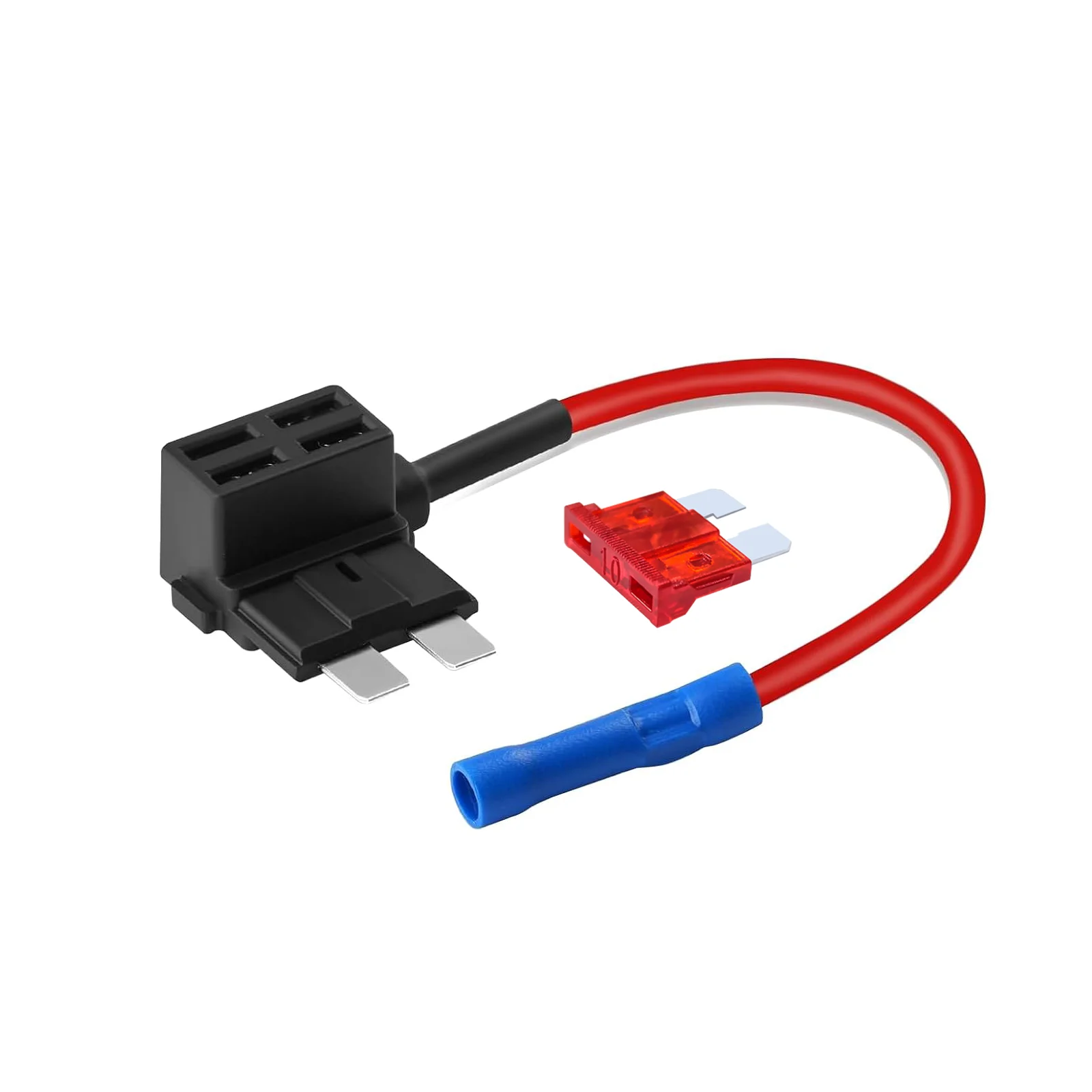 12V Zusatz-Sicherungshalter 16AWG ATO/ATC Flachsicherungshalter 3A 5A 7,5A 10A 15A Auto-Sicherungsblock-Adapter