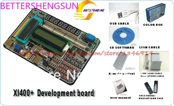 

xl400 + 51 single chip microcomputer Isp download learning board experiment board
