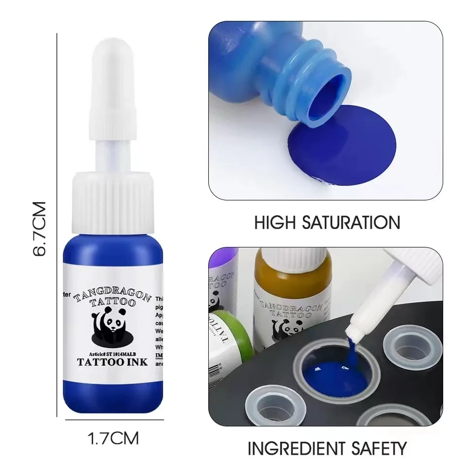 6/8/10 color ,Professional tattoo ink set, tattoo consumables, long lasting, painting, body art supplies - Image 3