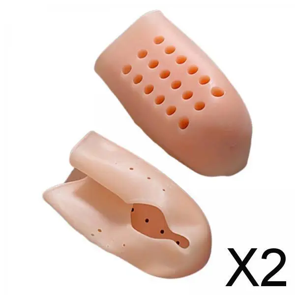 2X 2x Height Increase Gel Sleeves Soft Silicone Heel Socks for 5.0CM