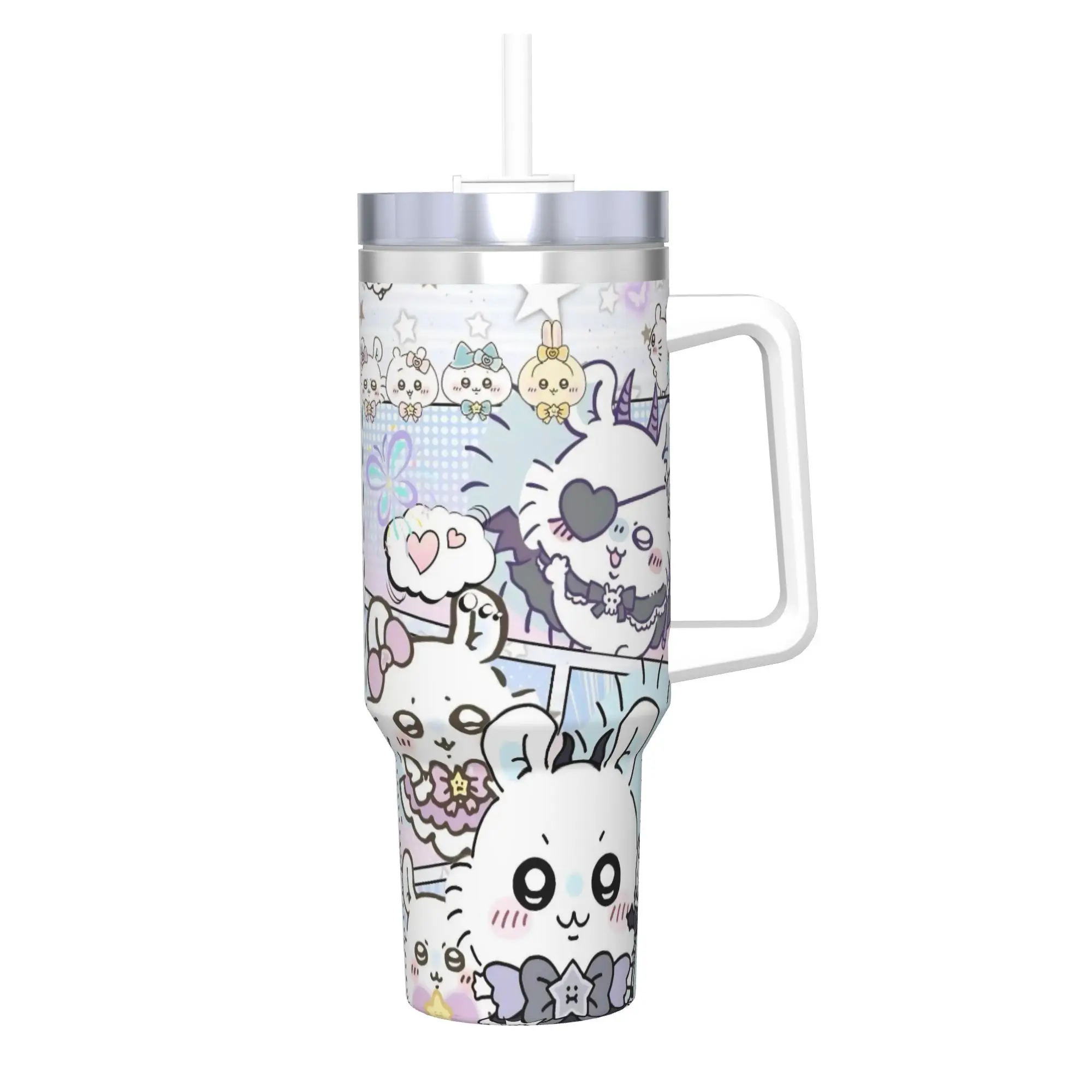 Stainless Steel Tumbler Chiikawas Usagis  Anime Cute Friends Thermal Cups  Keep Heat Cold and Hot Mugs Cup Camping Water Bottle