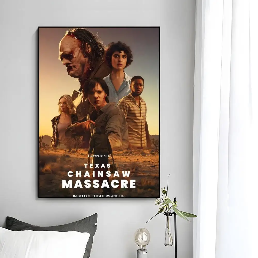 Film-Horror-Poster „The T-Texas Chainsaw M-Massacre“ HD-Kunstposter, selbstklebende Wanddekoration, wasserfest, für Zuhause, Schlafzimmer, Bar, ästhetische Dekoration – Detail 19
