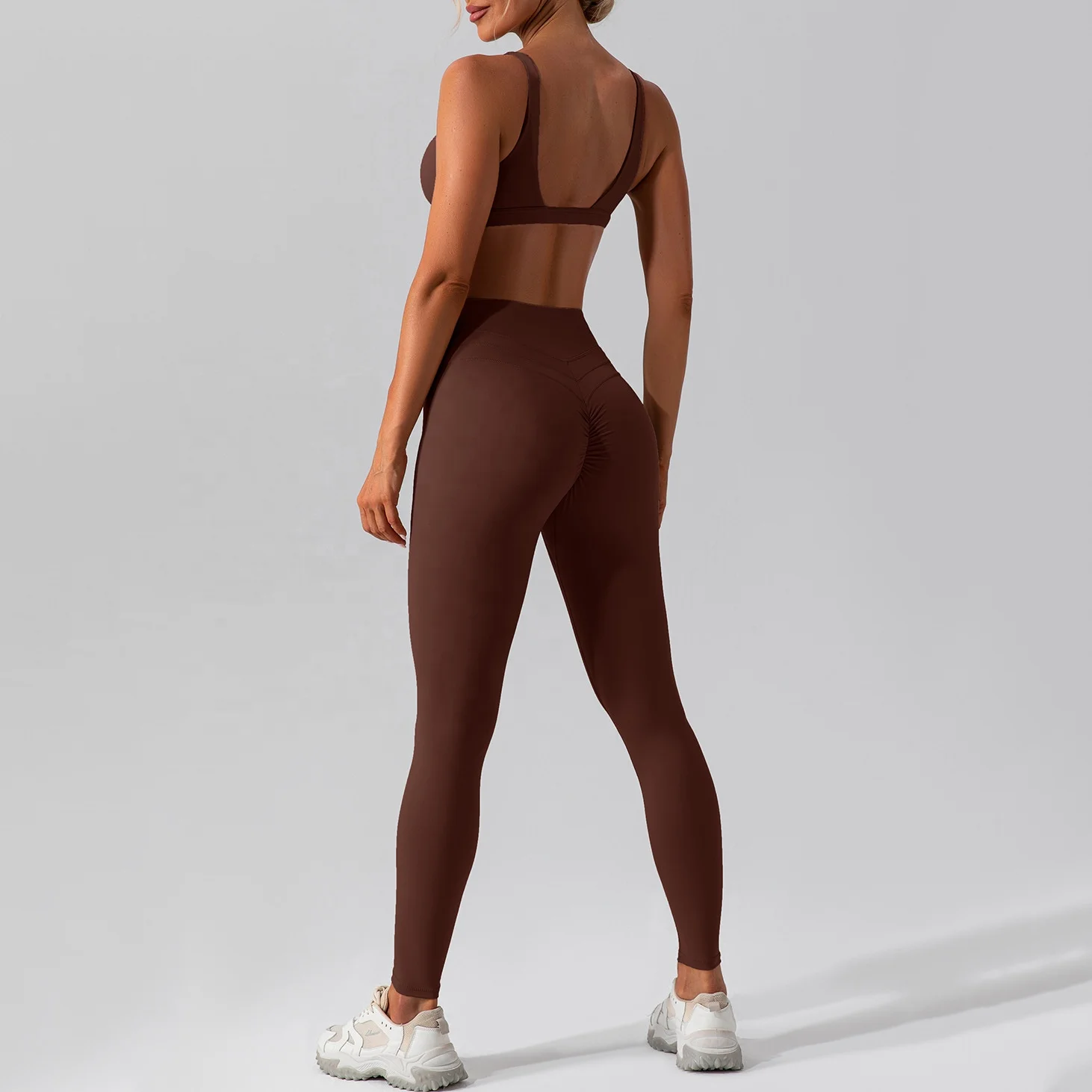 Women Stylish Compression Comfortable Lightweight Yoga Leggings Bra Set New Fitness Sports Set Outdoor Running Bike Yoga Set