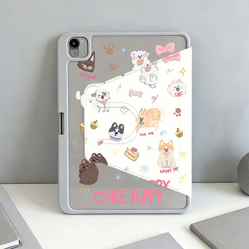 360° Rotate Tri-Fold Smart Case For iPad A16 2025 11 Air11/13 IPad Mini6 8.3 Pro 10.5 Pro11 iPad 10.2 7/8/9 4/5 10.9 10th