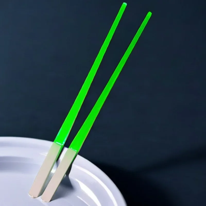 1 Pair LED Chopsticks Luminous Sticks Party Tableware Club Wedding Birthday Raves Concert Halloween Carnival Glowing Chopsticks