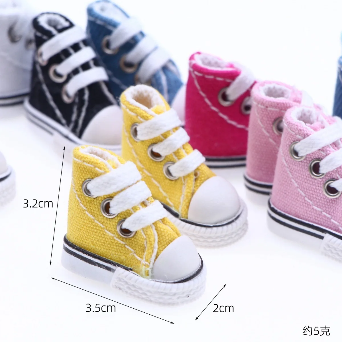 3.5Cm doll house mini simulation casual canvas shoes small cloth finger dance toy shoes BJD miniature scene accessories