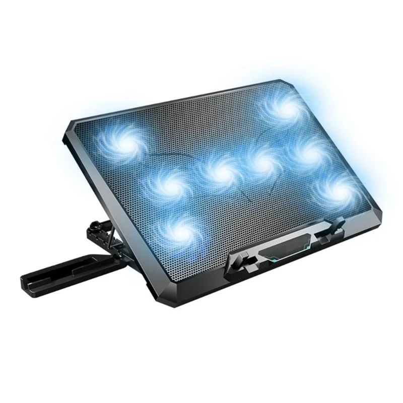 Quiet Gaming Laptop Cooling Pad with 8 Quiet Phone Stand for Extended Play