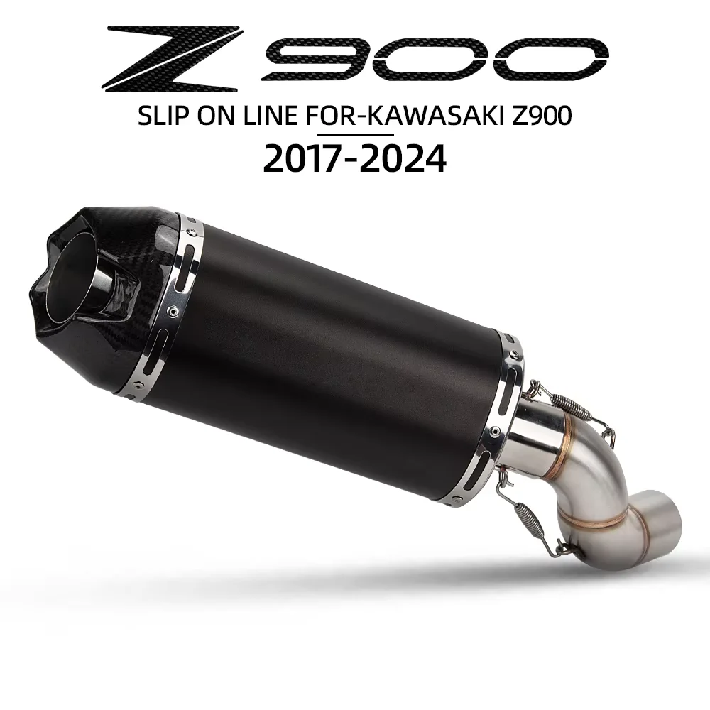 

Slip On For KAWASAKI Z900 Motorcycle Exhaust System Carbon Fiber Arro Muffler with Escape Middle Link Pipe DB Killer