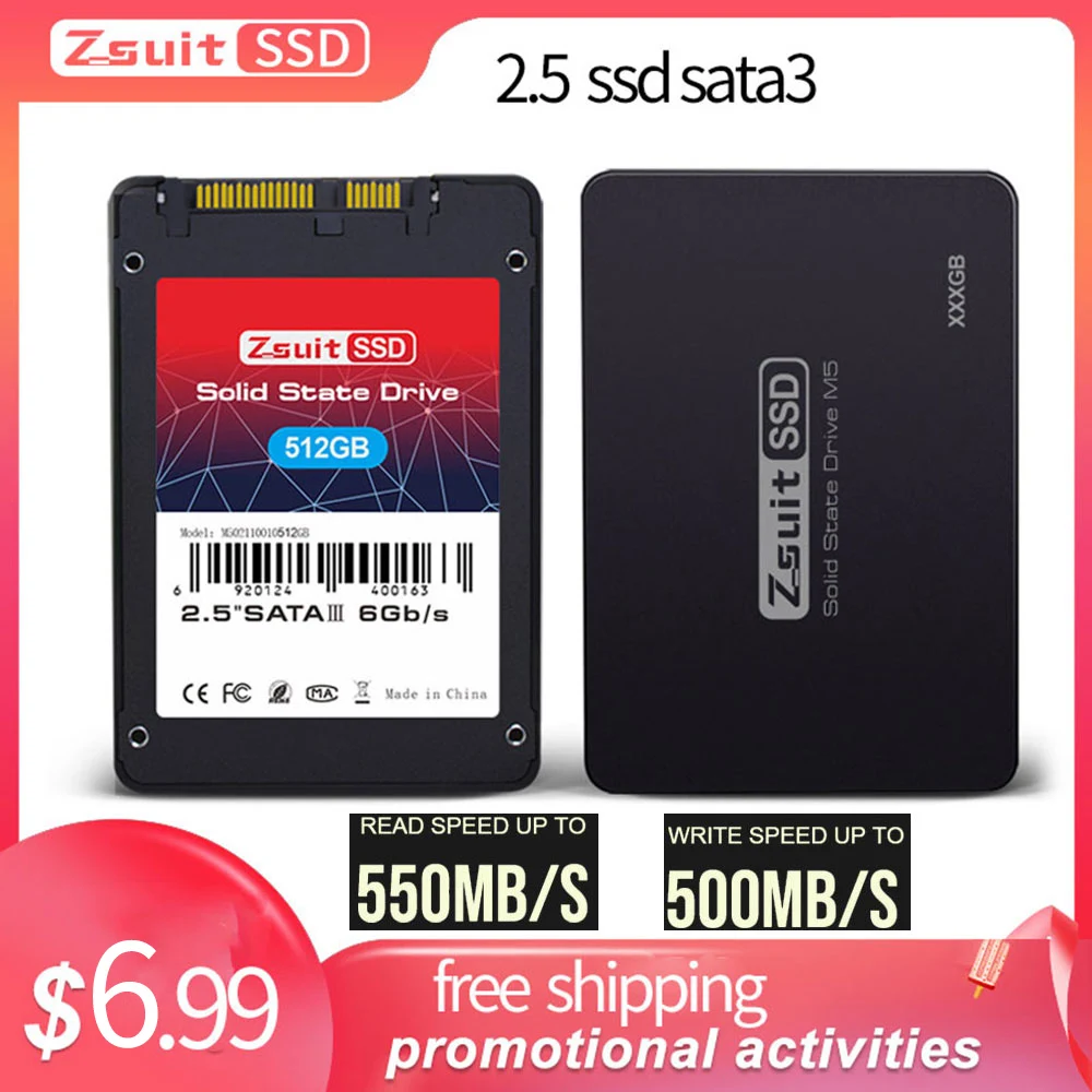 High Speed Hard Drive Disk SSD 512GB Hdd SSD SATA3 1TB Internal Solid State Drive Hard Disk Upgrade Laptop Disk 2.5in Hard Drive