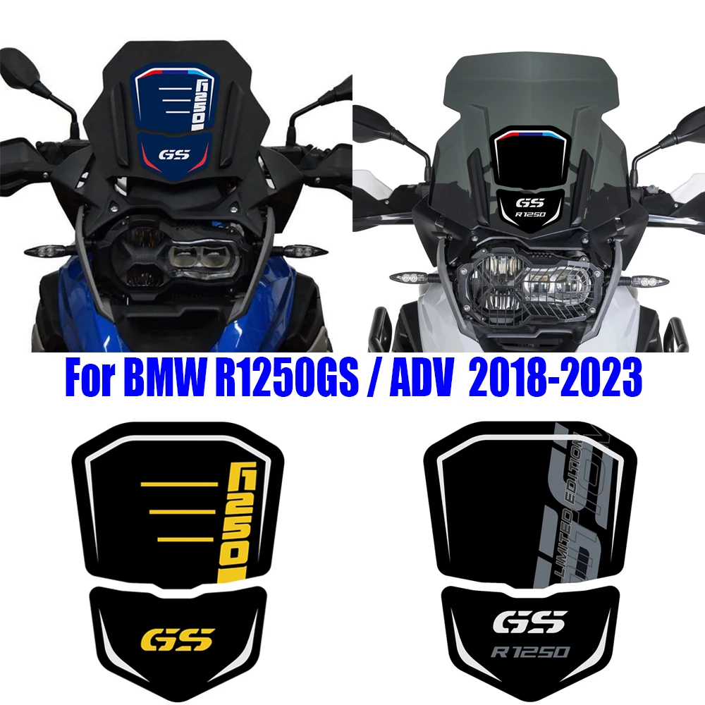 

For BMW R1250GS Motorcycle Front Windshield Sticker R1250GS ADV Front Windscreen Decal R1250 GS Adventure 2018-2023