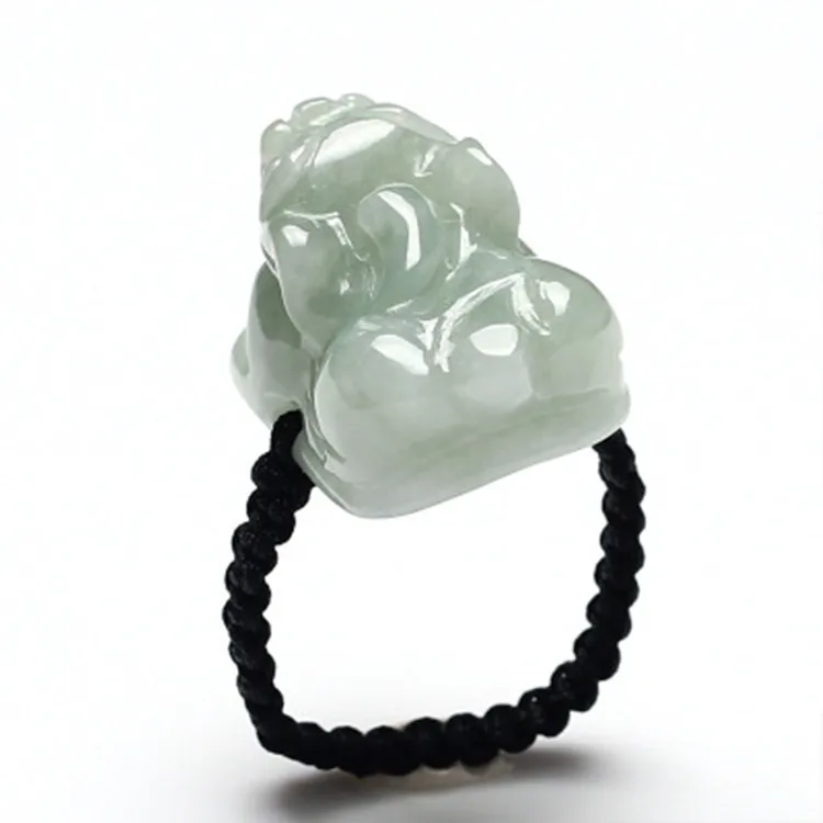 Natural A jadeite brave troops rings jewelry gemstone band ring 100% real jade stones for women jewellery luxury jewelry rings