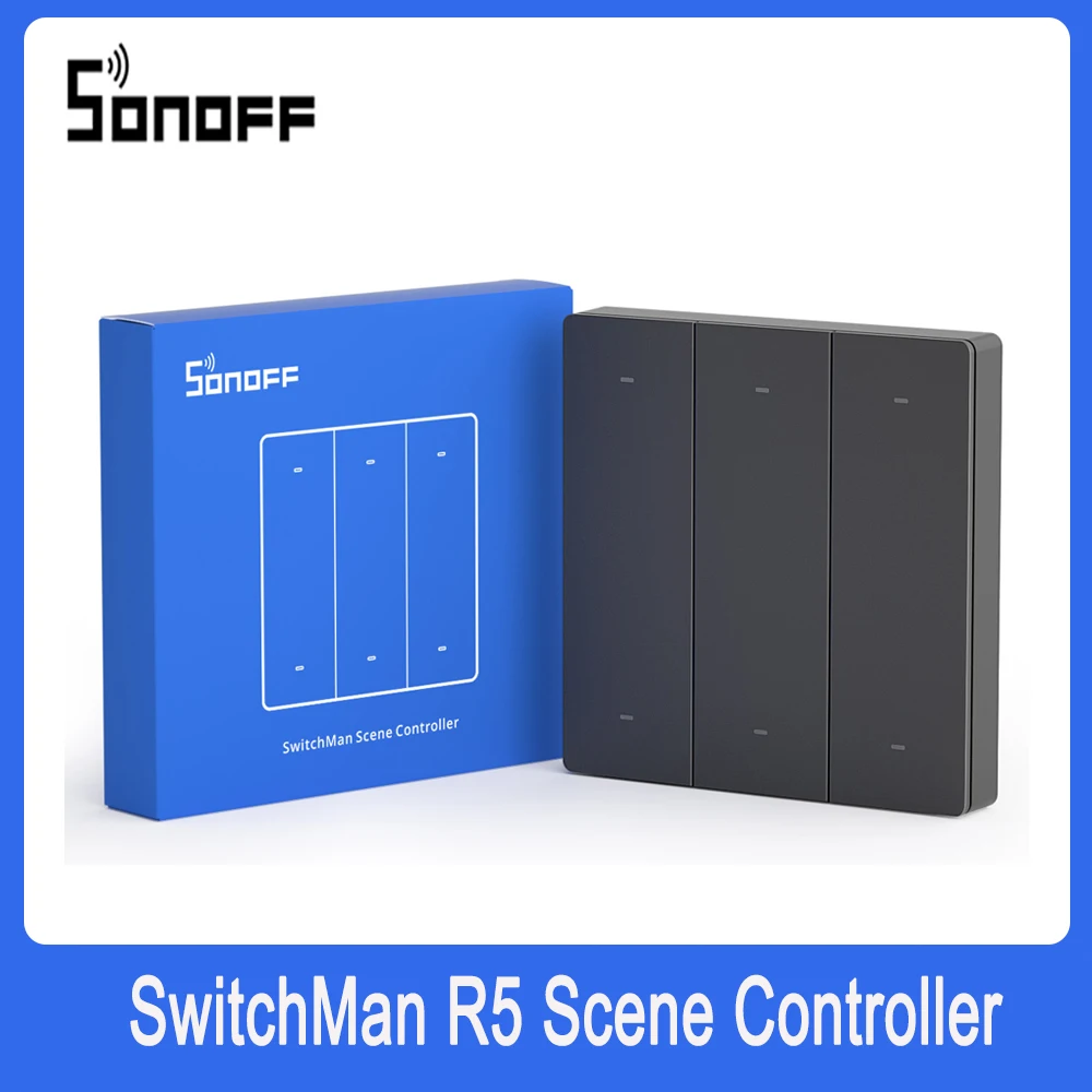 SONOFF SwitchMan R5 Scene Controller with Battery 6-Key Free-Wiring eWelink-Remote Control Works SONOFF M5/MINI R4 Smart Home