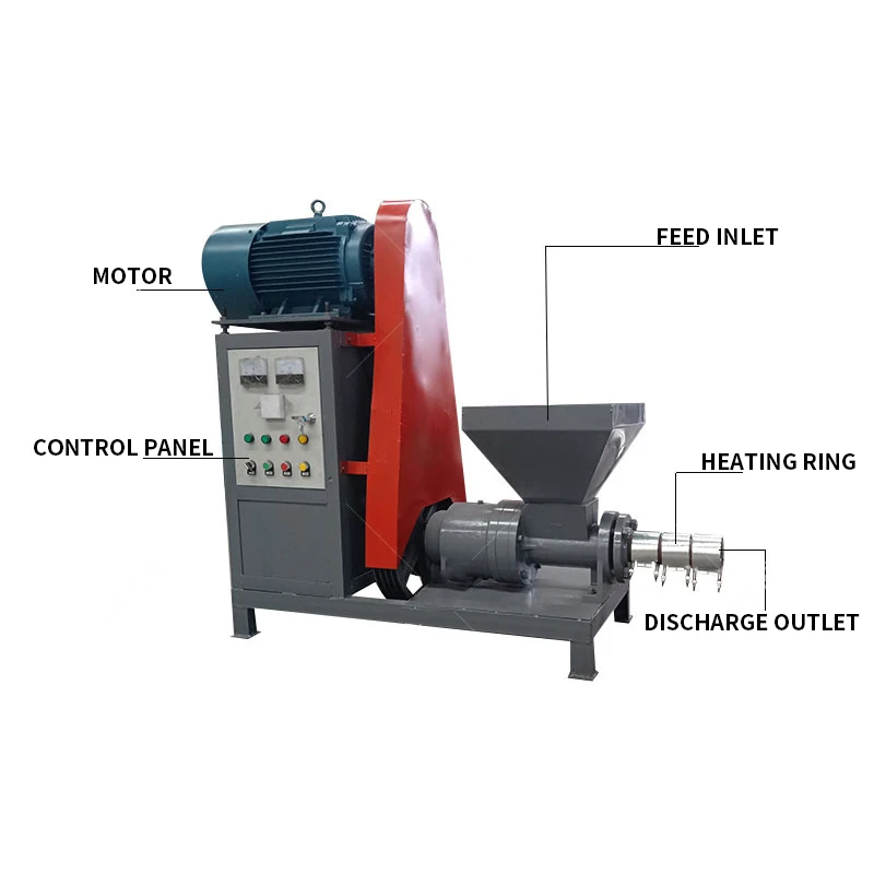 Charcoal Making Machine Small Wood Chip Briquetting Press Sawdust Pellet Forming Machine Extrusion Molding(Customized)