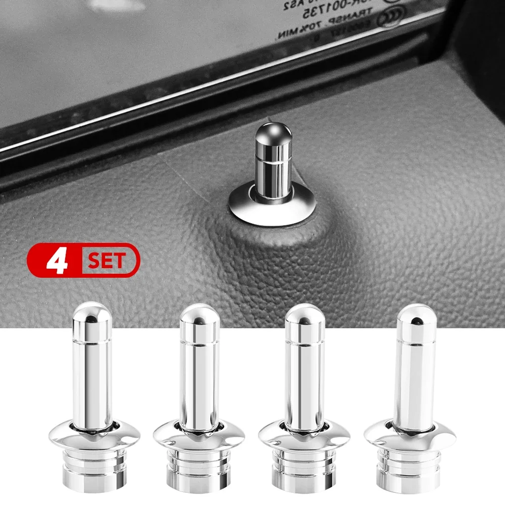 Stainless Steel Car Bolt Door Lock Stick Pin Cap Decoration for Chevrolet Cruze Trax 2009 - 2016 Sliver Accessories 8pcs/set