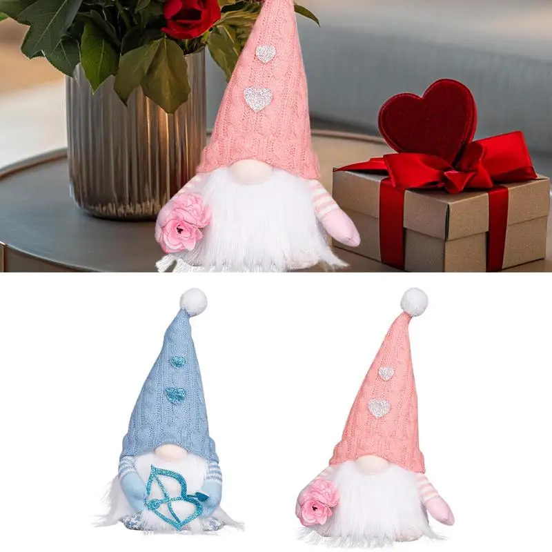 

Lighted Valentines Gnomes Romantic Dwarf Doll Valentine's Day Doll Table Ornament Valentine's Day Table Figurine Doll Ornaments