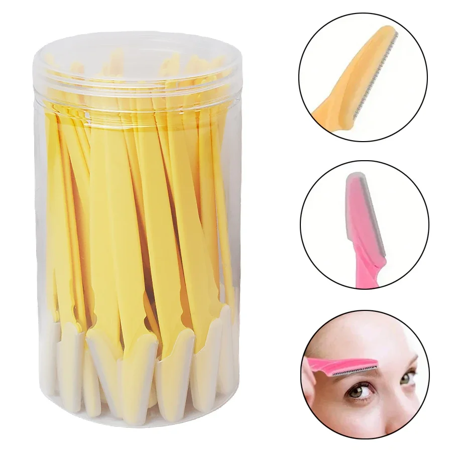 Wholesale 30 Pcs/Bottle Tlrimming Tools for Hair Removal  Razors in Container - Idea Safe - Bladed Eyebrow  Facial and Eye Brow