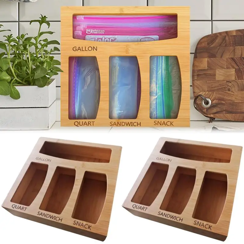 

Fresh Plastic Bag Storage Case Square For Kitchen Cabinets Home Multifunctional Tea Jewelry Holders Sugar Packet Container