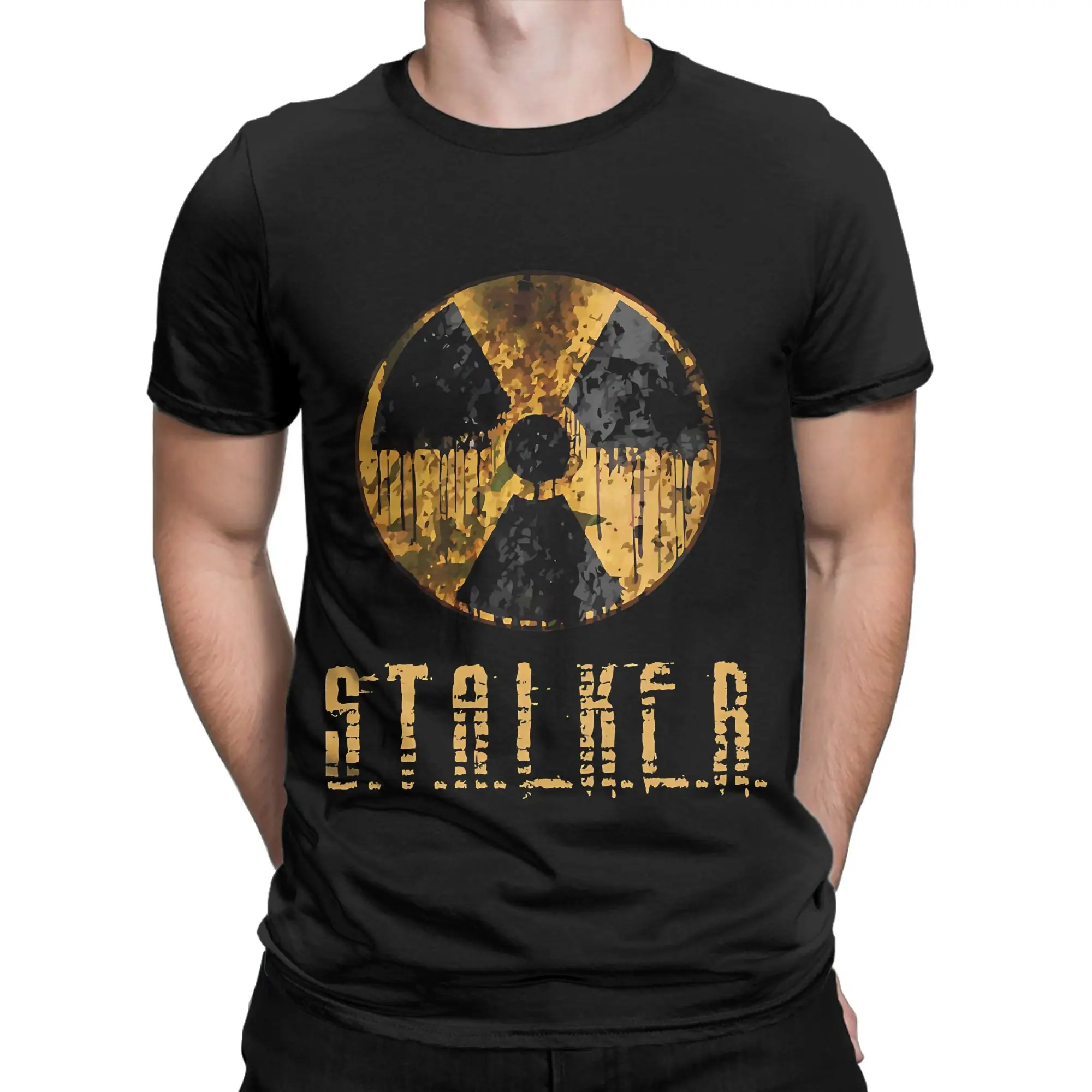 Stalker Radiation Emblem Essential Novelty 100% Cotton T-Shirt STALKER Tops Tees For Men