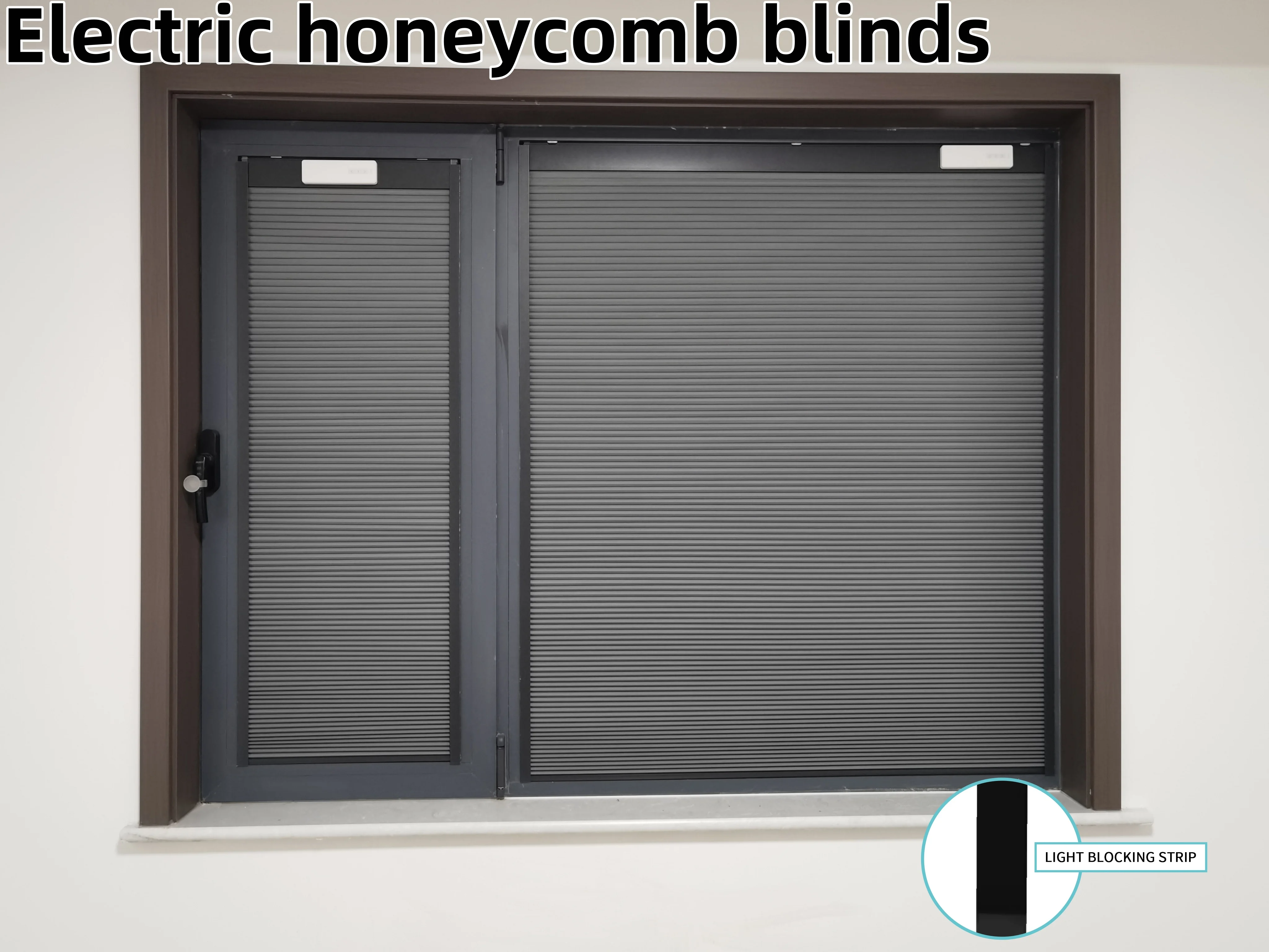 Modern Smart Control Cellular Shades Cordless Blackout Window Blinds Motorized Electric Honeycomb Blinds for Windows