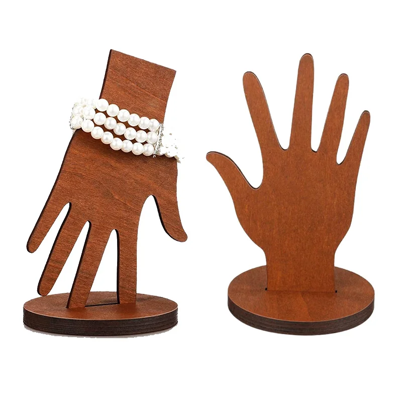 1Pcs Wooden Hand Form Bracelet Jewelry Display Stand Holder Aesthetic Jewelry Mannequin Fingers Jewelry Organizer