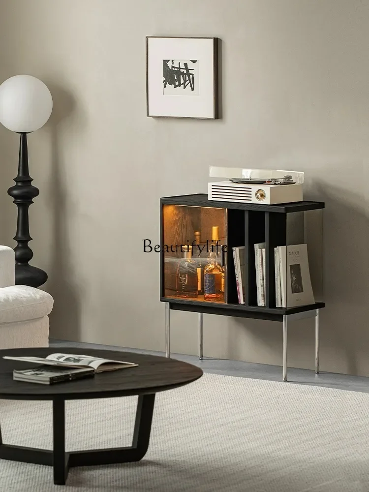 

yj9 Mid-Ancient Bedroom Light Luxury Storage Floor Small Apartment Gramophone Record Cabinet
