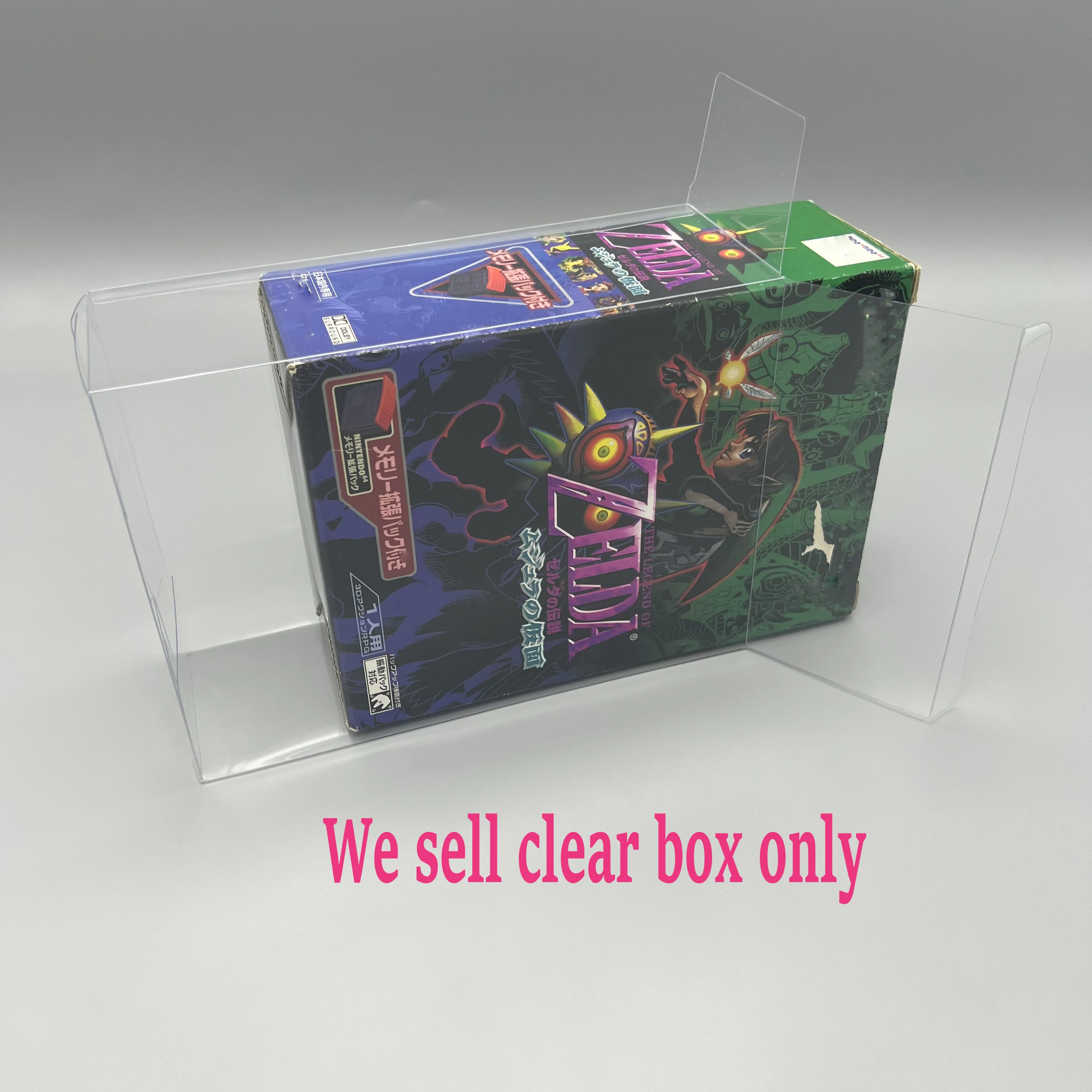 100pcs High Quality Clear Transparent Box For N64 Japanese Edition Limited Edition Collection Display Plastic PE Storage Box