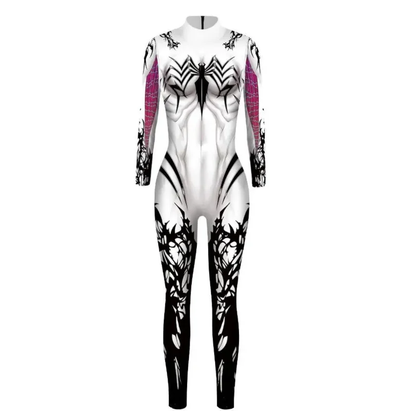 Venom Superhero Sexy Zentai Jumpsuit Costume for Women Fantasy Costume Carnival Party Dress